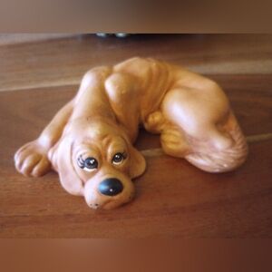 Adorable ceramic puppy dog figure